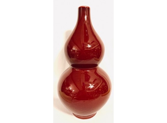 Mid Century Ox Blood Double Gourd Vase