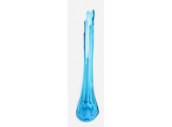 Fantastic Teal Swung Glass Vase