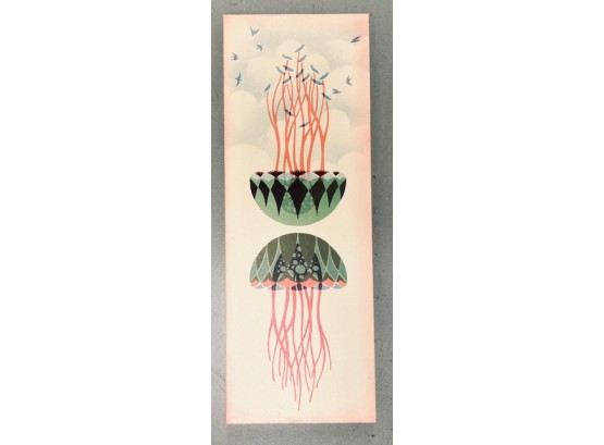 Trippy Jelly Fish Wall Art - Canvas Print