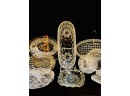 Collection Of Vintage Cut & Pressed Glass Serving Dishes