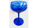 Vintage Empoli Style Art Glass Compote