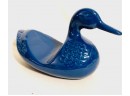 Vintage Royal Blue Ceramic Duck Soap Dish By Nova Designs
