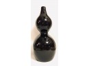 Contemporary Black Ceramic Double Gourd Vase