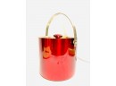 Candy Apple Red & Stainless Steel Ice Bucket