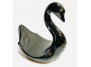 Vintage Mid Century Black Swan Ceramic Soap Dish