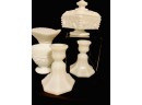 Collection Of Vintage Milk Glass Pieces