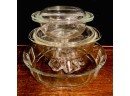 Grouping Of Vintage Clear Pyrex (5ct)