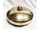Vintage Brass Vessel With Divided Glass Interior Dish/ Tray