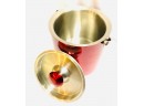 Candy Apple Red & Stainless Steel Ice Bucket