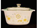 Vintage Floral Pattern Corningware 1.75 Quart Dish With Lid