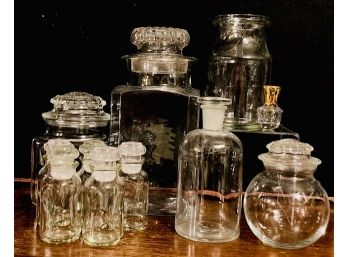 Large Grouping Of Vintage Canisters And Apothecaries (19pcs)