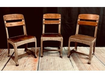 Antique Children's Schoolhouse Chairs (3ct)