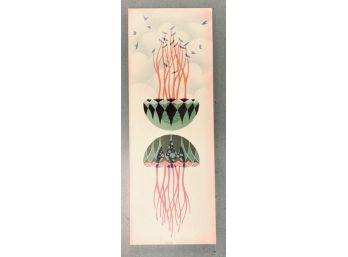 Trippy Jelly Fish Wall Art - Canvas Print