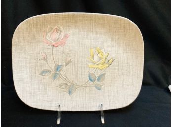 Exquisite Rose Duet Vintage Platter By J & G Meaking - Staffordshire England