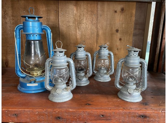 Vintage Collection Of Lanterns - 5 Pieces