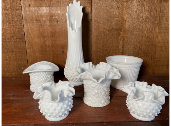 Milk Glass Collection - 6 Pieces