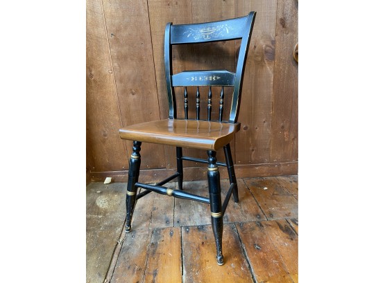 L. Hitchcock Black Harvest Inn Solid Maple Chair
