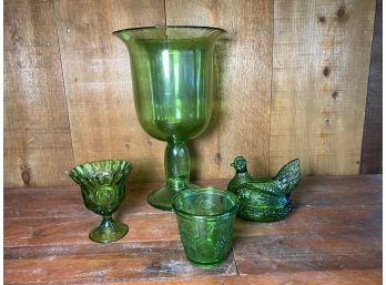 Vintage Green Glass Collection