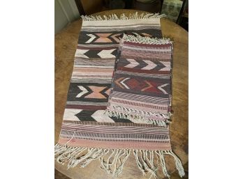 Navajo Inspired Design Hand Woven Placemats And Table Runner - Set Of 11