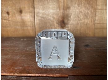 Waterford Crystal Alphabet Baby Block