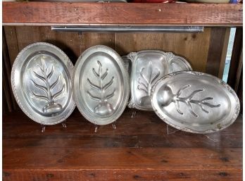 Vintage Silverplate Tray Collection - 4 Pieces