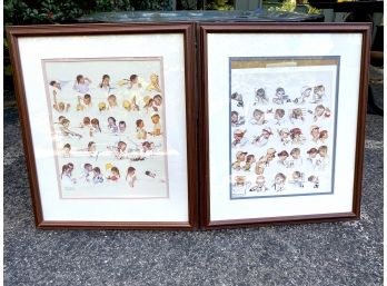 Pair Of Norman Rockwell Prints, Framed