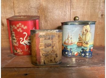 Three Vintage And Collectable Tins