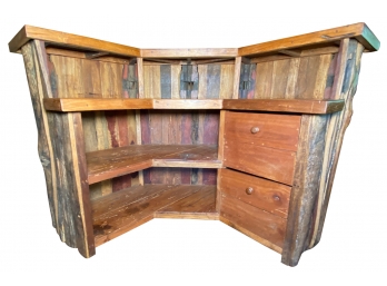 Adirondack Rustic Style Bar/Entertainment Centerpiece - Truly One Of A Kind