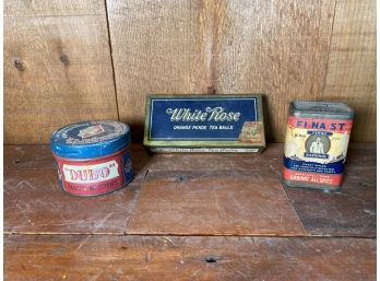 Vintage Set Of Collectible Tins  - 3 Pieces