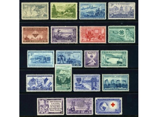 US Stamps, 1951-52 Complete Commemorative Year Sets MNH