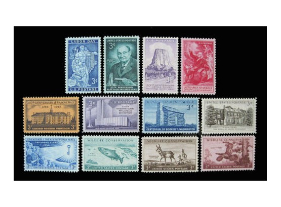 US Stamps, 1956, 1957 Complete Commemorative Year Sets MNH