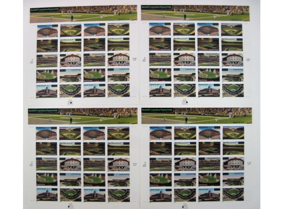 U.S 3510  (4) Sheets Baseball's Legendary Playing Fields 32c Stamps