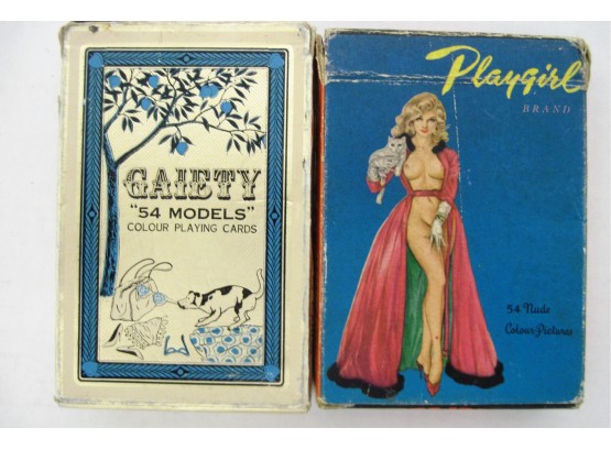 Lot Of 2 Decks Of 54 Vintage Nude Pinup Girls Playing Cards  Gaiety & Playgirl