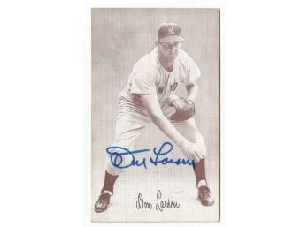 Vintage NY Yankees Don Larsen Signed Autographed Exhibit Card