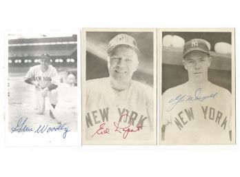 Group Of Old Time NY Yankees Signed Autographed Photo Postacrds (lot 2)