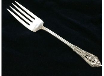 Wallace Rose Point Sterling Silver 8' Meat Fork 68 Grams