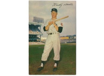Rare 1953-55 Dormand #111 Mickey Mantle Postcard Bat On Shoulder