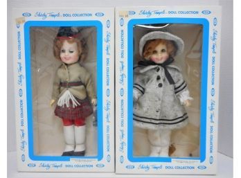 Pair Of Vintage Ideal Shirley Temple Dolls Mint In Original Boxes Dimples & Wee Willie Winkie