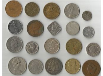 Foreign Coin Lot Of 20 (lot 2)