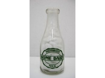 Super Rare Vintage Home Dairy Middletown Connecticut 1 Quart Milk Bottle