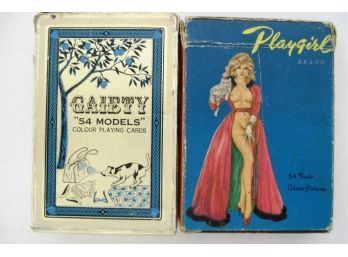 Lot Of 2 Decks Of 54 Vintage Nude Pinup Girls Playing Cards  Gaiety & Playgirl