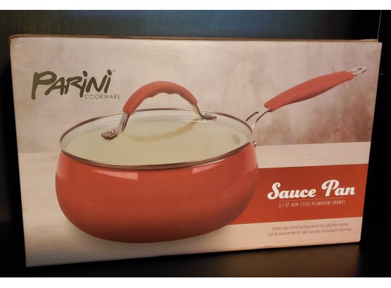 Brand New Parini 3.1 Qt Red Sauce Pan