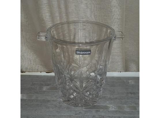 Brand New Shannon Crystal Ice Bucket With Handles Dublin 4-5/8' Diameter #25214