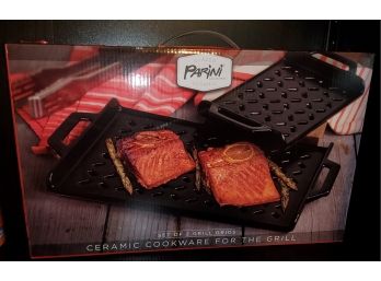 Brand New Parini Set Of 2 Grill Grids Ceramic Cookware