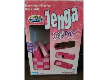 Jenga Girl Talk Edition Exclusive Toys R Us Pink 2007 Parker Bros. Blocks In Box