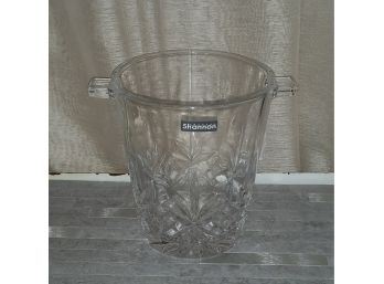 Brand New Shannon Crystal Ice Bucket With Handles Dublin 4-5/8' Diameter #25214