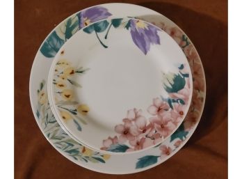 Beautiful Floral Dinner And Salad Plates