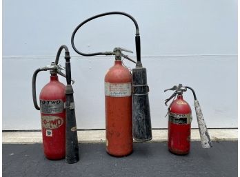 Three Antique And Vintage Fire Extinguishers