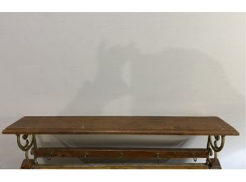 Wooden Display Floating Shelf With Plate Groove
