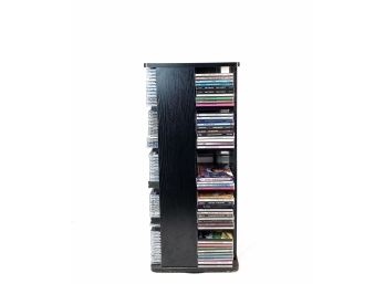 Large CD Collection With Rotating Stand